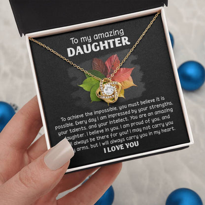 Daughter - It Is Possible - Love Knot Pendant Necklace