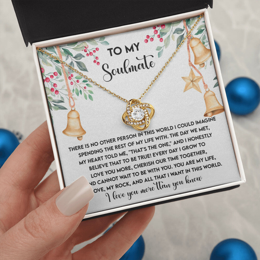 Gift for Soulmate - Be With You - Love Knot Pendant Necklace