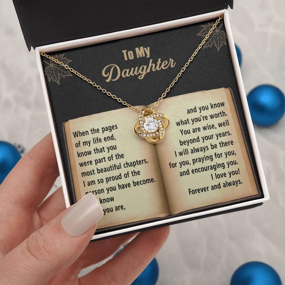 Daughter - Beyond Your Years - Love Knot Pendant Necklace