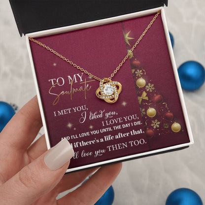 Gift for Soulmate - Love You Then - Love Knot Pendant Necklace