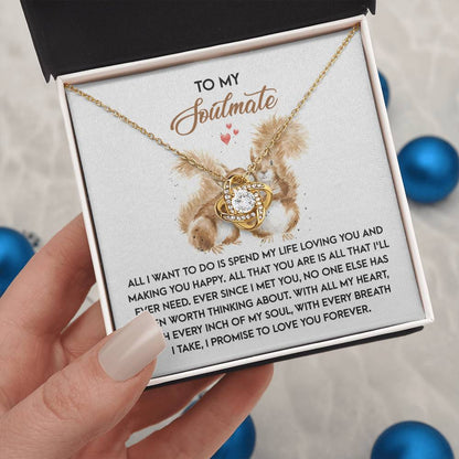 Gift for Soulmate - Making You Happy - Love Knot Pendant Necklace