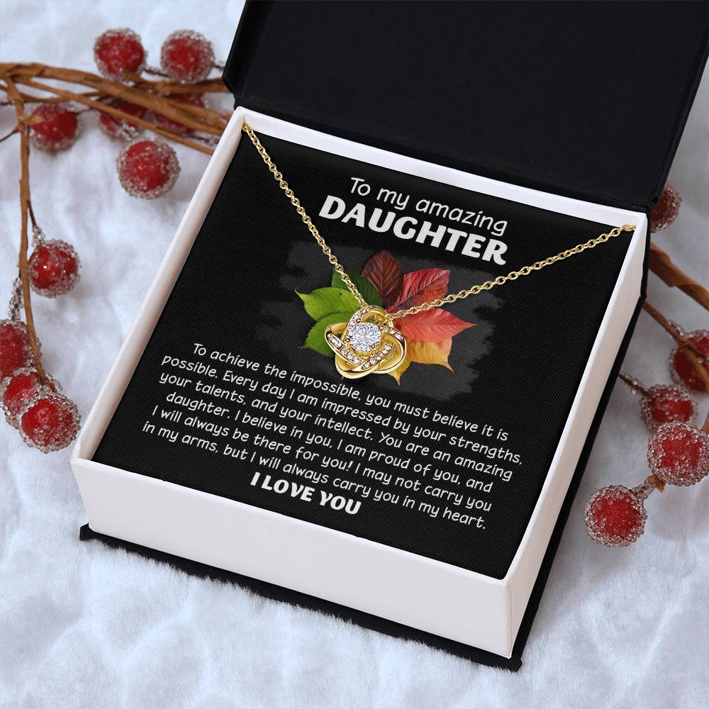 Daughter - It Is Possible - Love Knot Pendant Necklace