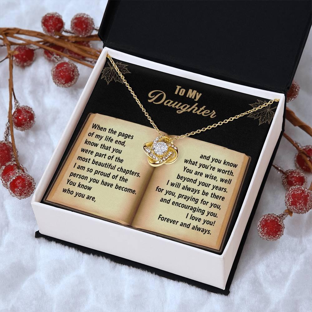 Daughter - Beyond Your Years - Love Knot Pendant Necklace