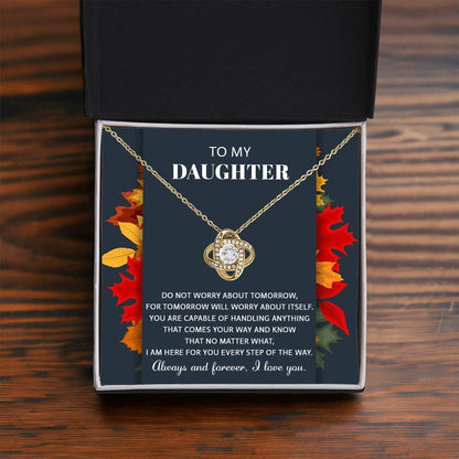 Daughter - Comes Your Way - Love Knot Pendant Necklace