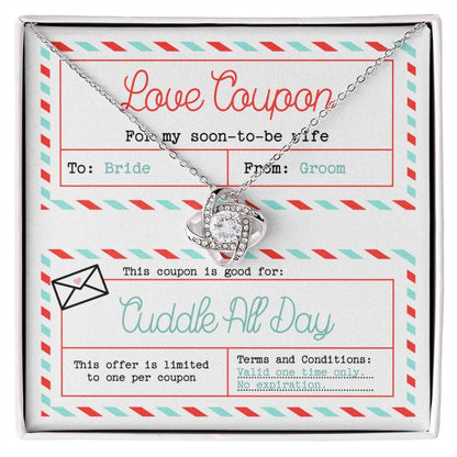 Wife Wedding Day Gift - Love Coupon - Love Knot Pendant Necklace