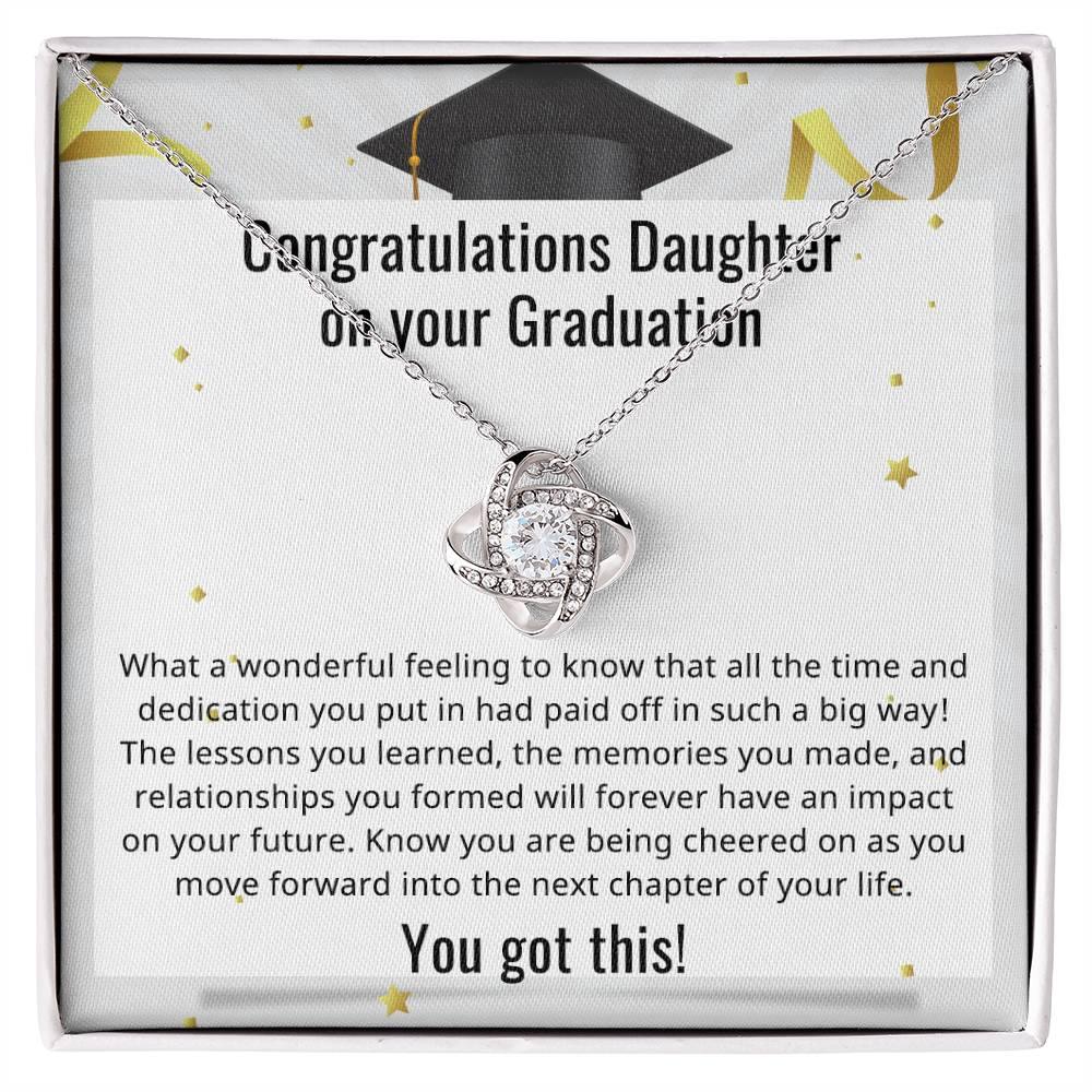 Daughter Congratulations on your Graduation You Got This Love Knot Pendant Necklace