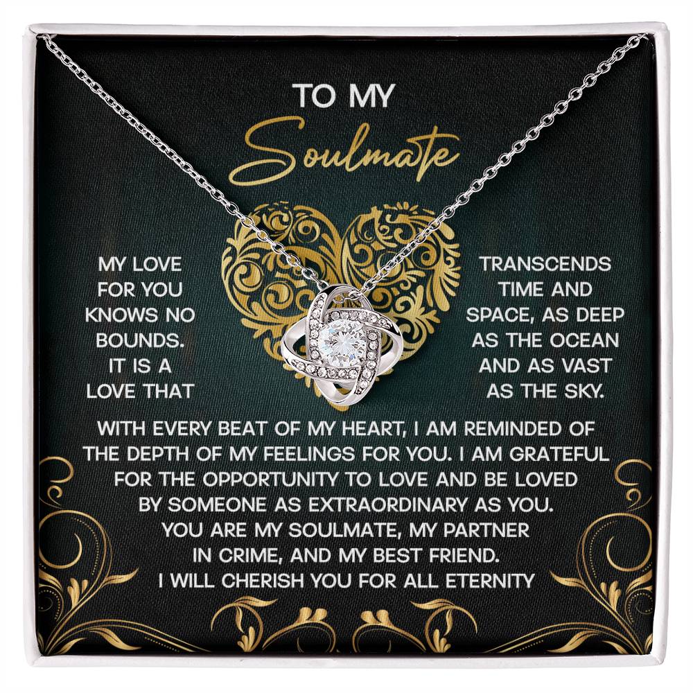 Gift for Soulmate - My Love is as Vast as the Sky - Love Knot Pendant Necklace