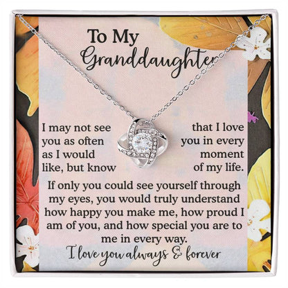 Gift for Granddaughter - In Every Way - Love Knot Pendant Necklace