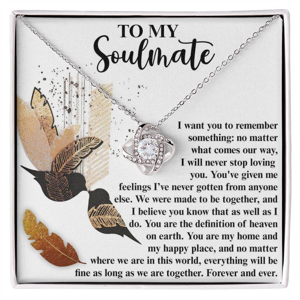 Gift for Soulmate - Given Me Feelings - Love Knot Pendant Necklace