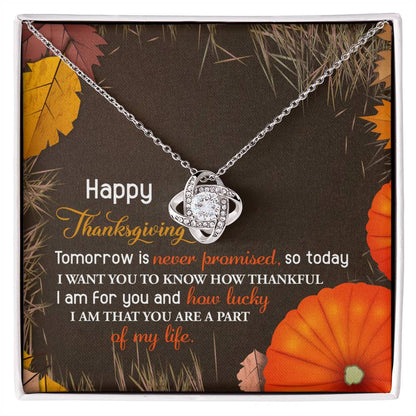 Gift for Thanksgiving - How Lucky - Love Knot Pendant Necklace