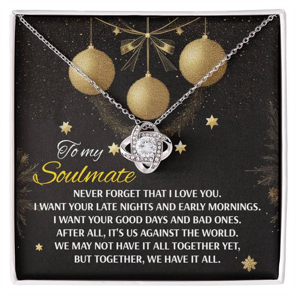 Gift for Soulmate - Have It All - Love Knot Pendant Necklace