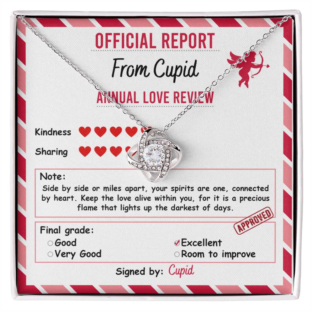 Cupid’s Official Love Report - Love Knot Necklace – A Fun and Heartfelt Valentine’s Day Gift