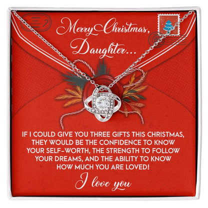 Gift for Daughter - This Christmas - Love Knot Pendant Necklace