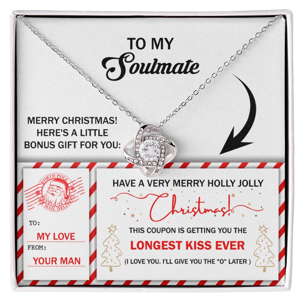 Gift for Soulmate - Christmas Coupon - Love Knot Pendant Necklace