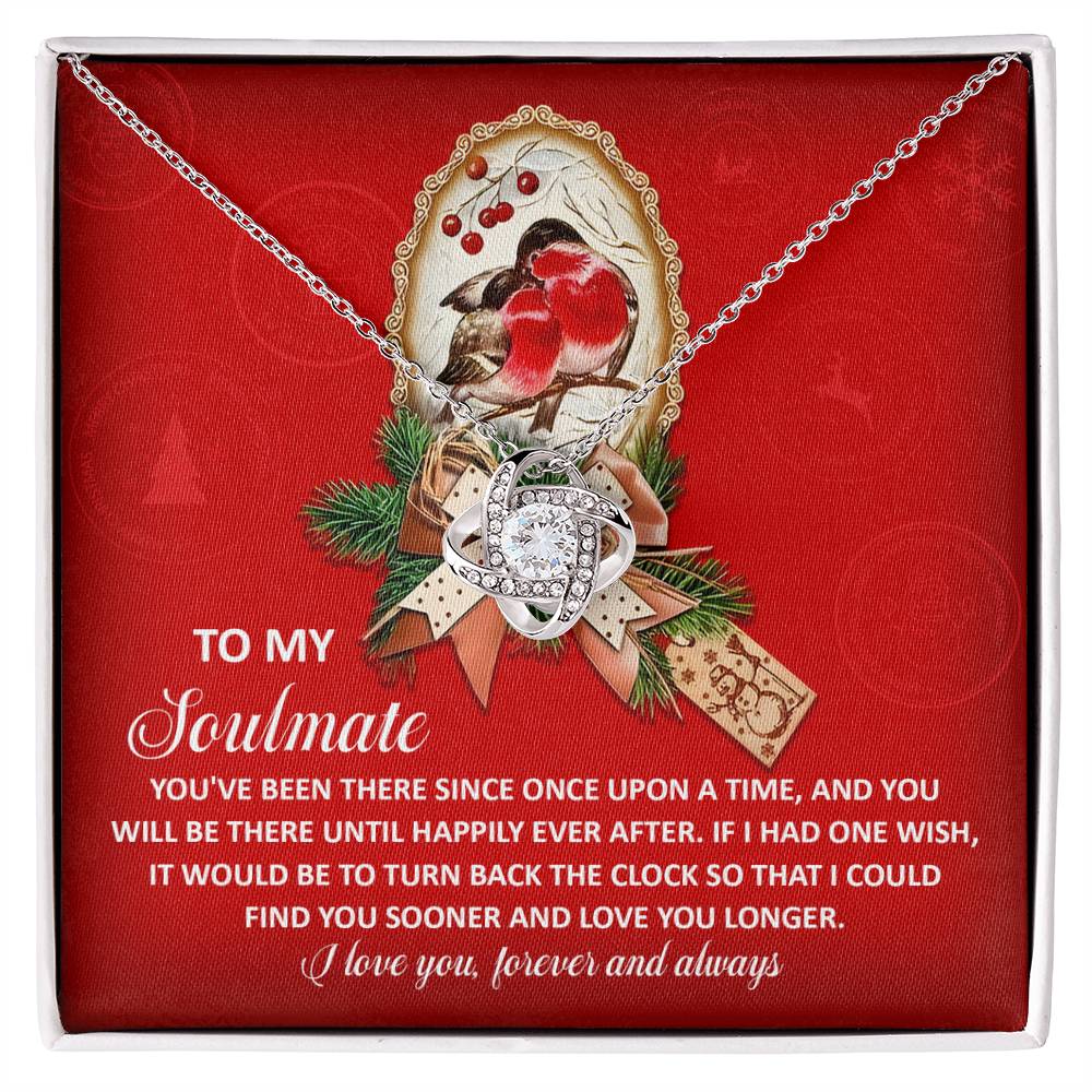 Gift for Soulmate - Once Upon - Love Knot Pendant Necklace