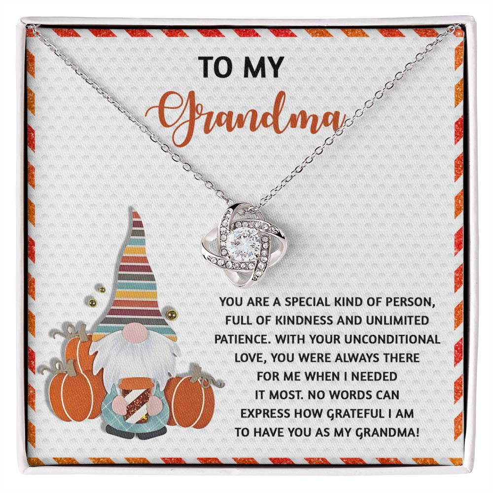 Gift for Grandma - Needed It Most - Love Knot Pendant Necklace