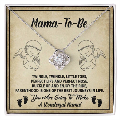 Mama To Be-Enjoy The Ride To My Mom - Love Knot Necklace