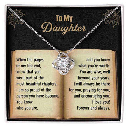 Daughter - Beyond Your Years - Love Knot Pendant Necklace