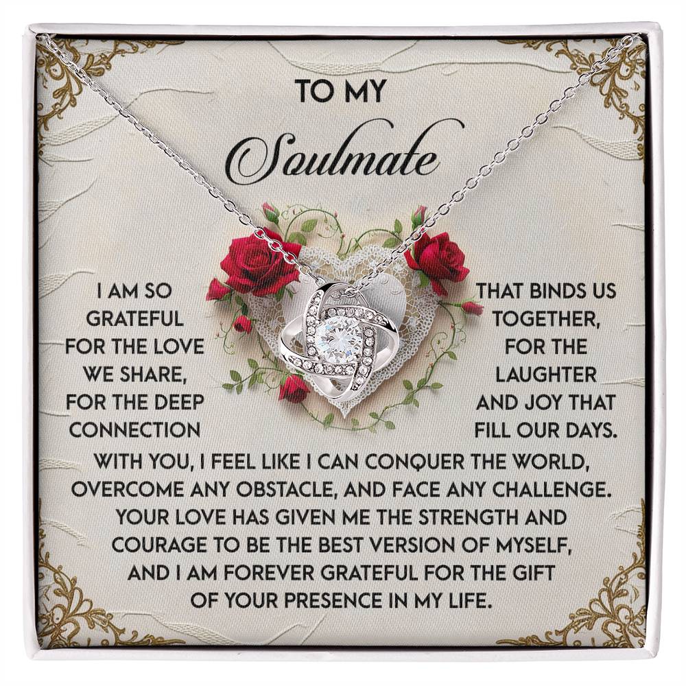 Gift for Soulmate - Our Days - Love Knot Pendant Necklace