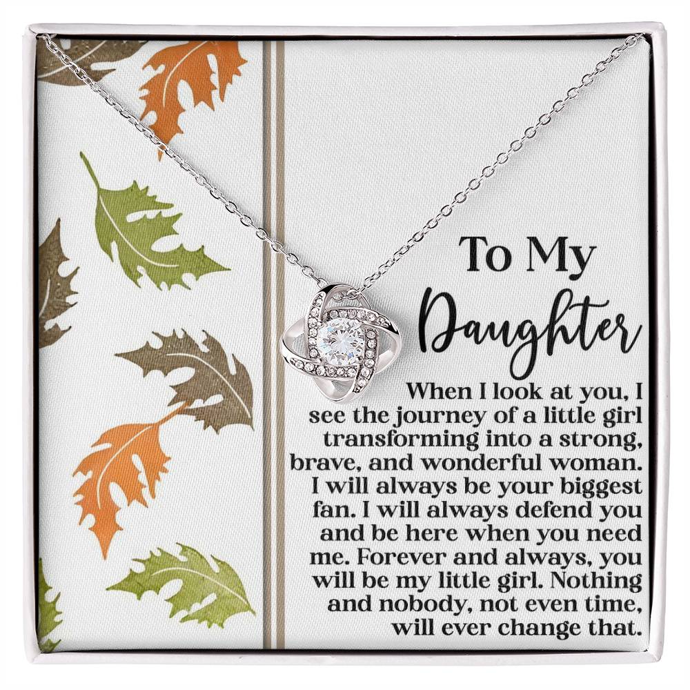 Gift for Daughter - Biggest Fan - Love Knot Pendant Necklace