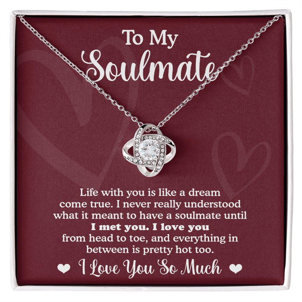 Gift for Soulmate - Life With You Is Like a Dream - Love Knot Necklace