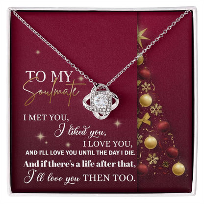 Gift for Soulmate - Love You Then - Love Knot Pendant Necklace