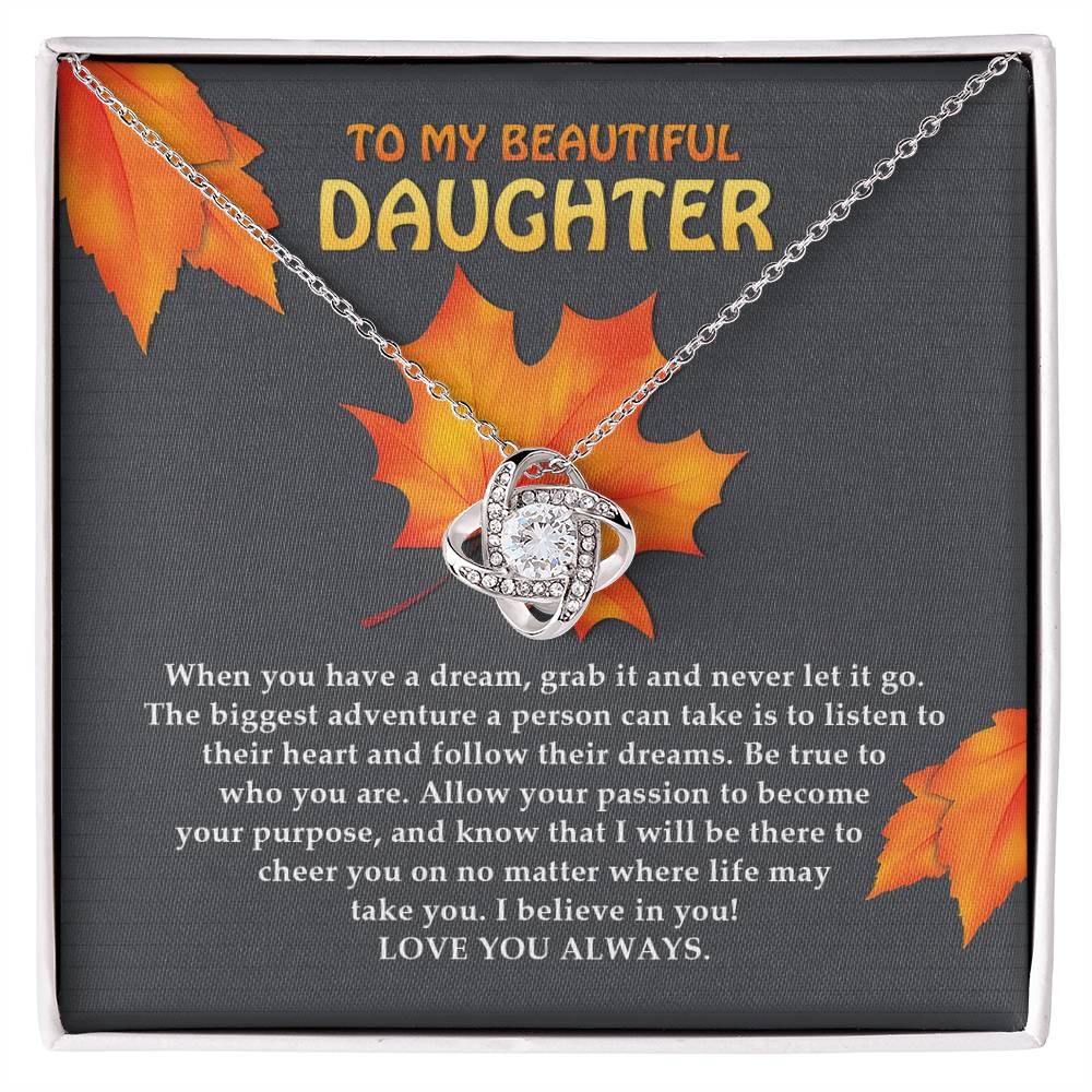 Daughter - To Their Heart - Love Knot Pendant Necklace