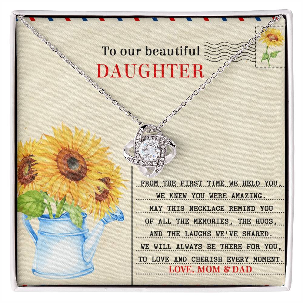 Daughter - The First Time - Love Knot Pendant Necklace