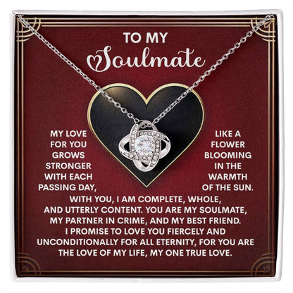 Gift for Soulmate - One True Love - Love Knot Pendant Necklace