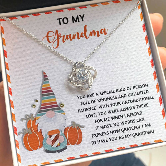 Gift for Grandma - Needed It Most - Love Knot Pendant Necklace