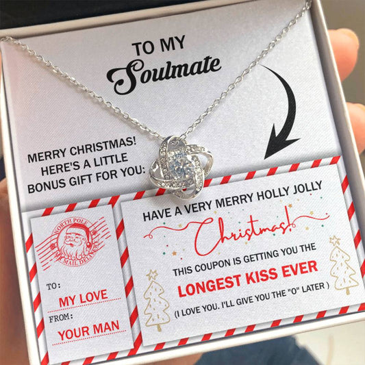 Gift for Soulmate - Christmas Coupon - Love Knot Pendant Necklace