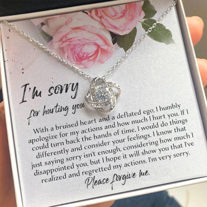 Apology Gift - Sorry, Regretted My Actions - Love Knot Pendant Necklace