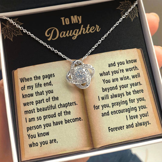 Daughter - Beyond Your Years - Love Knot Pendant Necklace