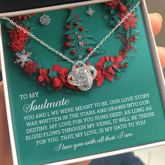 Gift for Soulmate - Love Story - Love Knot Pendant Necklace