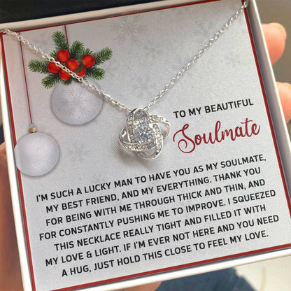 Gift for Soulmate - Feel My Love - Love Knot Pendant Necklace