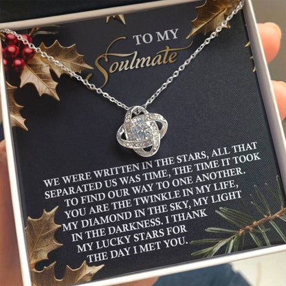 Gift for Soulmate - In The Stars - Love Knot Pendant Necklace