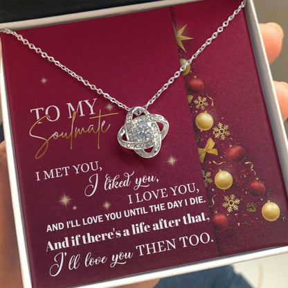 Gift for Soulmate - Love You Then - Love Knot Pendant Necklace