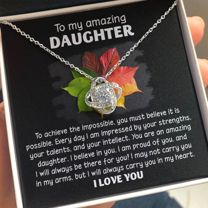 Daughter - It Is Possible - Love Knot Pendant Necklace