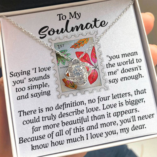 Gift for Soulmate - Far More Beautiful - Love Knot Pendant Necklace