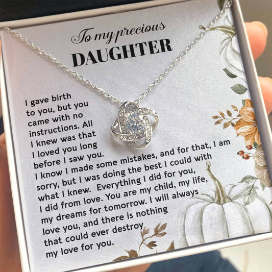 Daughter - I Did From Love - Love Knot Pendant Necklace