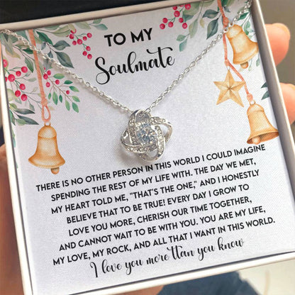 Gift for Soulmate - Be With You - Love Knot Pendant Necklace