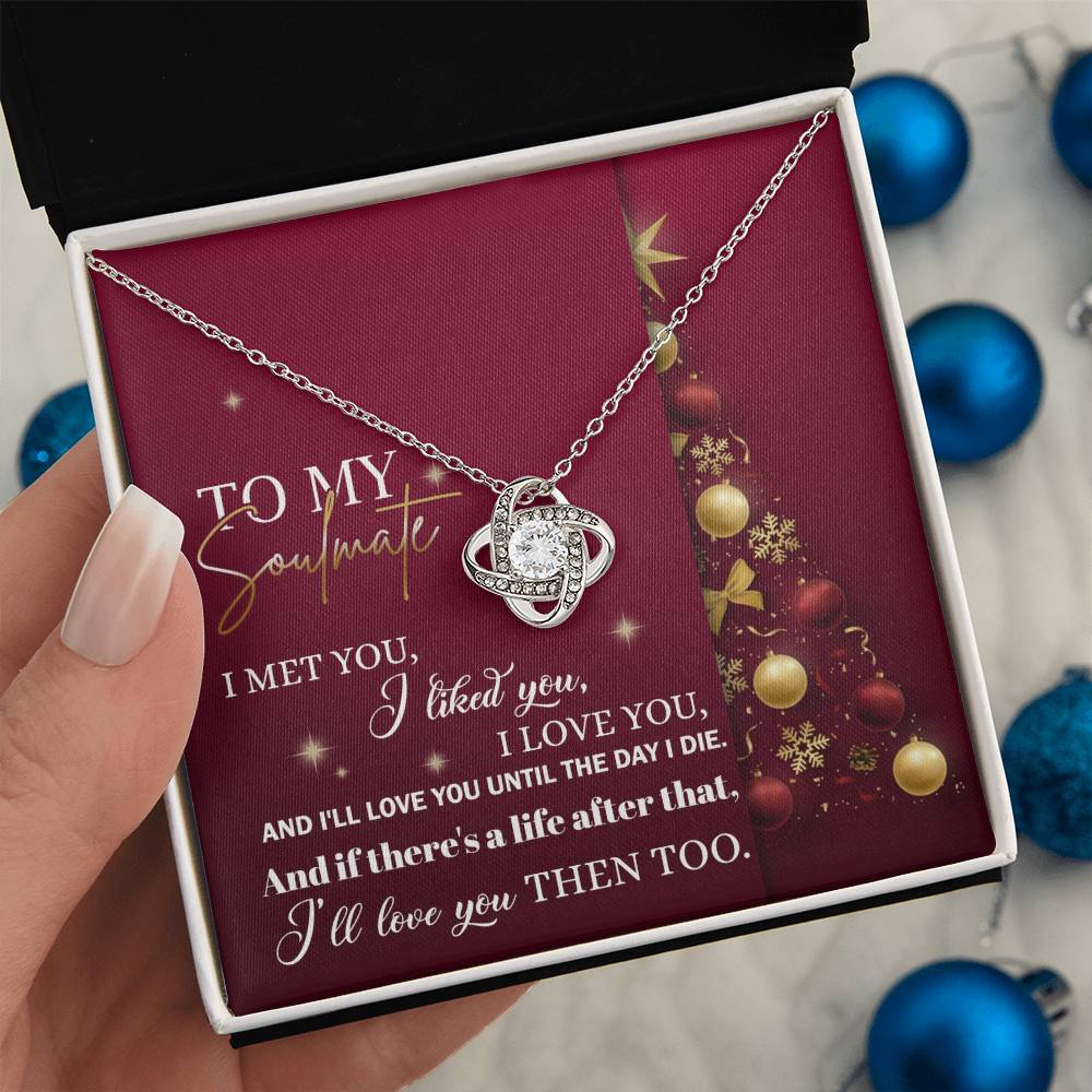 Gift for Soulmate - Love You Then - Love Knot Pendant Necklace