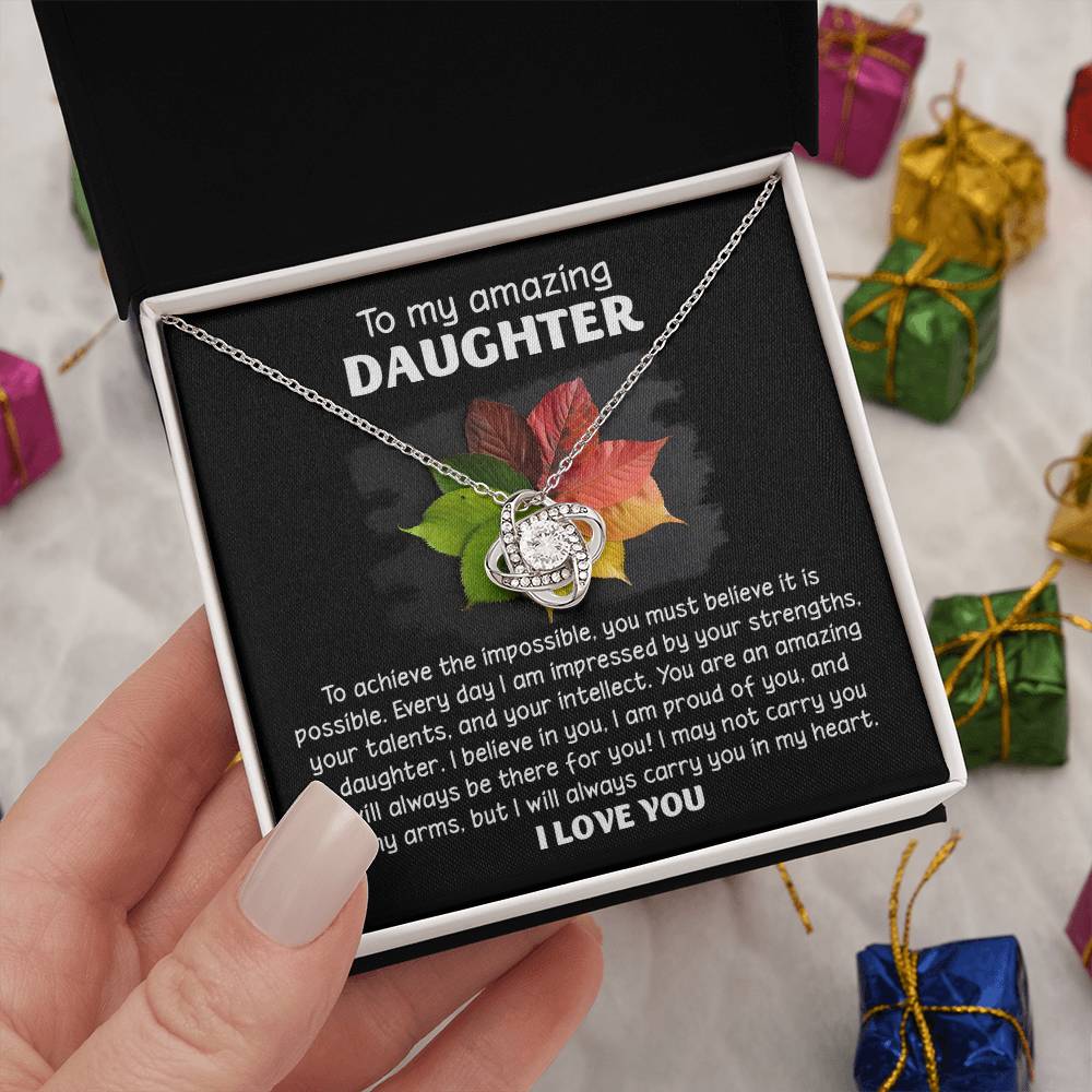 Daughter - It Is Possible - Love Knot Pendant Necklace