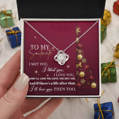 Gift for Soulmate - Love You Then - Love Knot Pendant Necklace