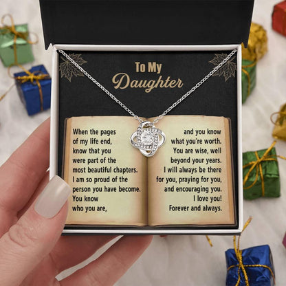 Daughter - Beyond Your Years - Love Knot Pendant Necklace