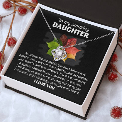 Daughter - It Is Possible - Love Knot Pendant Necklace