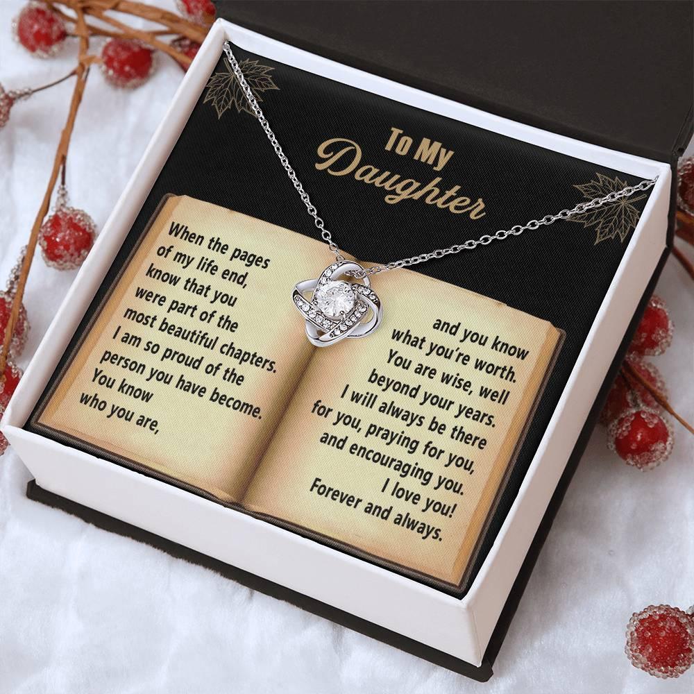 Daughter - Beyond Your Years - Love Knot Pendant Necklace