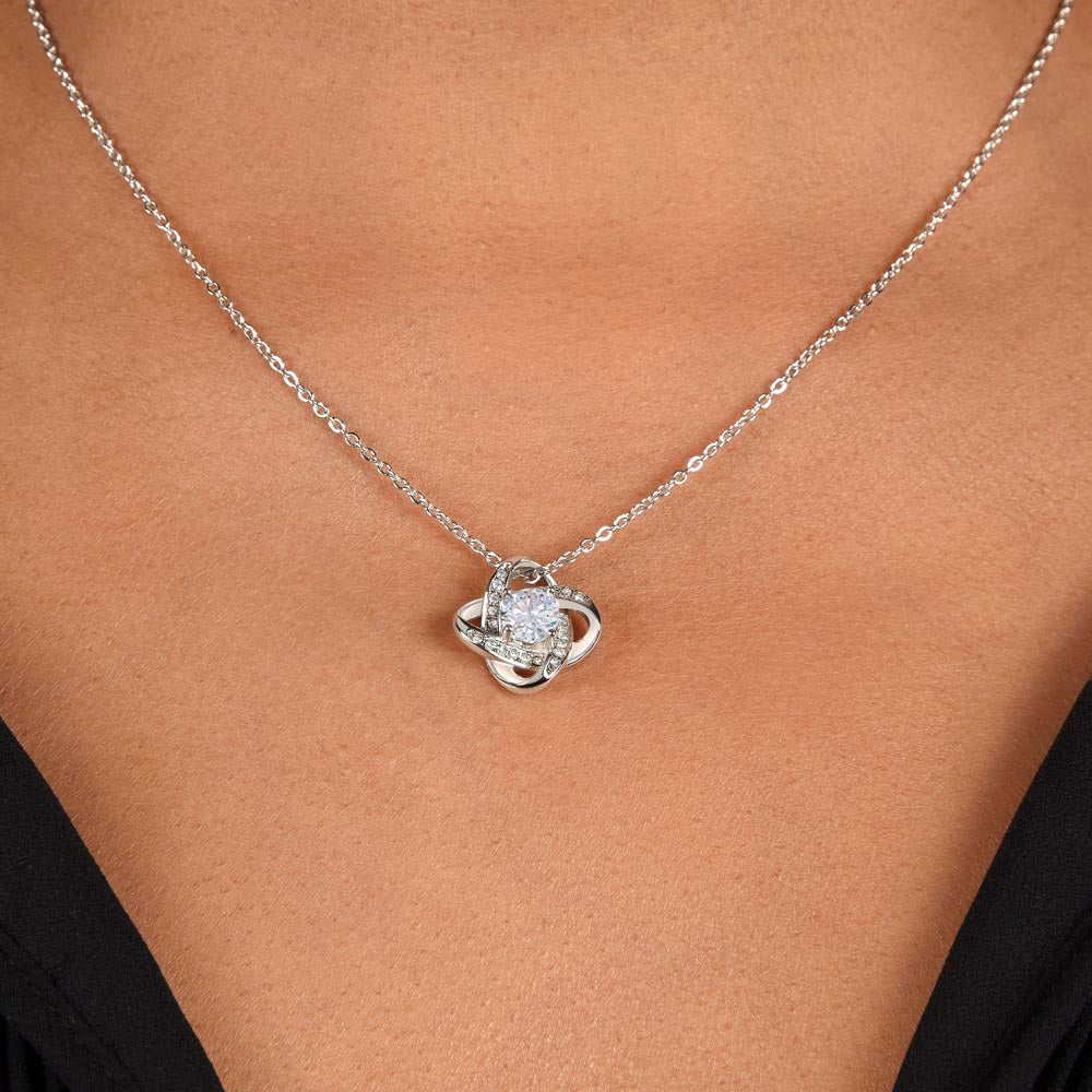 To My Bestie - You are My Rock and My Partner in Crime - Love Knot Necklace