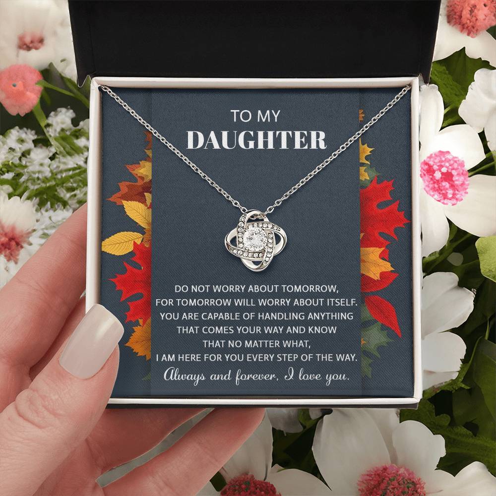 Daughter - Comes Your Way - Love Knot Pendant Necklace