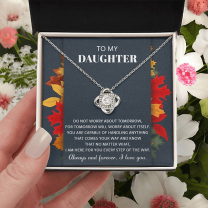 Daughter - Comes Your Way - Love Knot Pendant Necklace